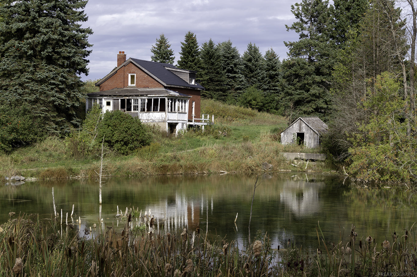 Reflections of Time - Abandoned Farmhouse by the Pond